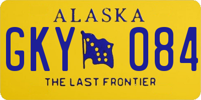 AK license plate GKY084