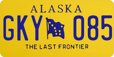 AK license plate GKY085