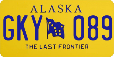 AK license plate GKY089