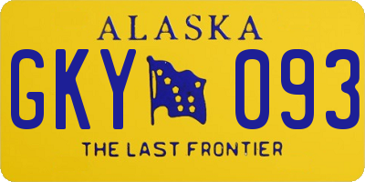 AK license plate GKY093