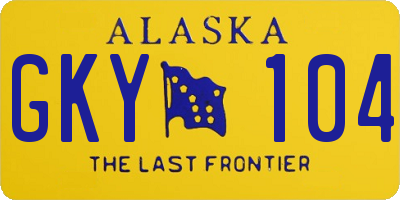 AK license plate GKY104