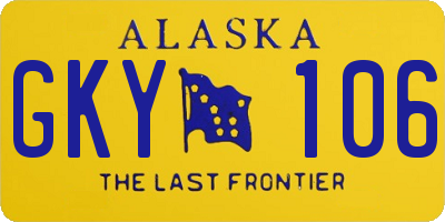 AK license plate GKY106