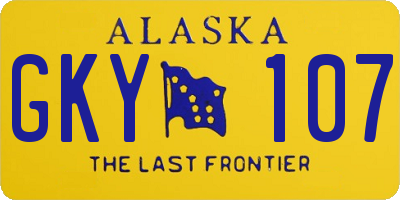 AK license plate GKY107