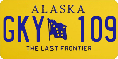 AK license plate GKY109