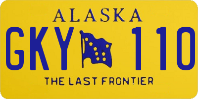 AK license plate GKY110