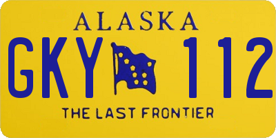 AK license plate GKY112