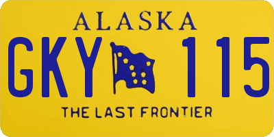 AK license plate GKY115