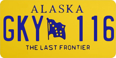 AK license plate GKY116