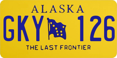 AK license plate GKY126