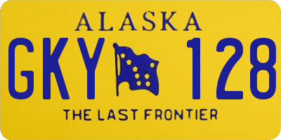 AK license plate GKY128