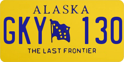 AK license plate GKY130