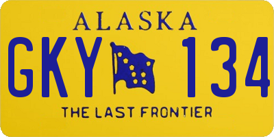 AK license plate GKY134