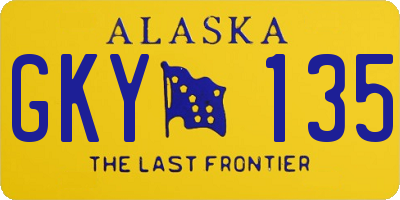 AK license plate GKY135