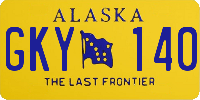 AK license plate GKY140