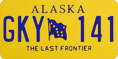 AK license plate GKY141