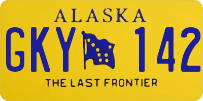 AK license plate GKY142