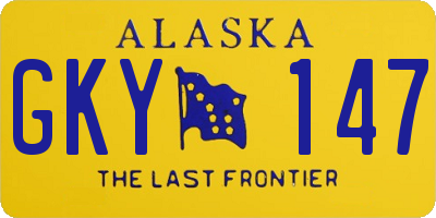 AK license plate GKY147