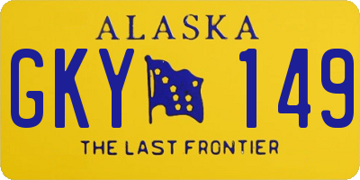 AK license plate GKY149