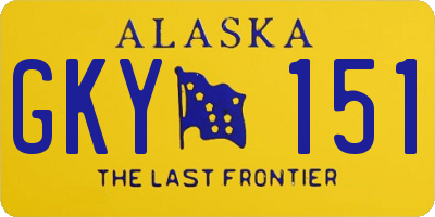 AK license plate GKY151