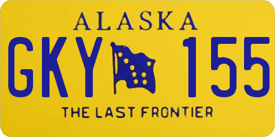 AK license plate GKY155