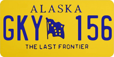 AK license plate GKY156