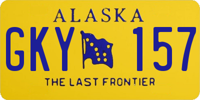 AK license plate GKY157