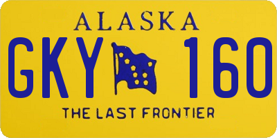 AK license plate GKY160
