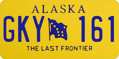 AK license plate GKY161