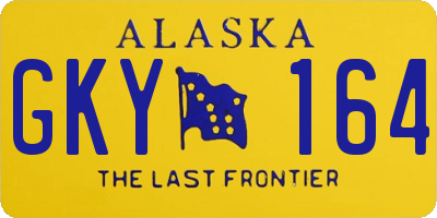 AK license plate GKY164