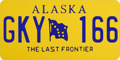 AK license plate GKY166