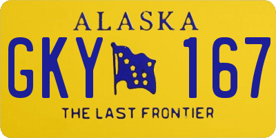 AK license plate GKY167