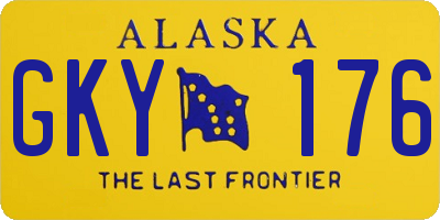 AK license plate GKY176