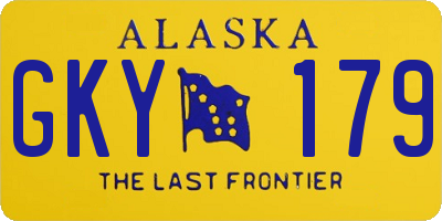 AK license plate GKY179