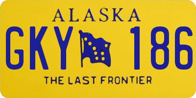 AK license plate GKY186