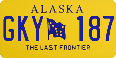 AK license plate GKY187