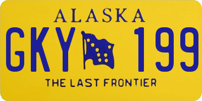 AK license plate GKY199