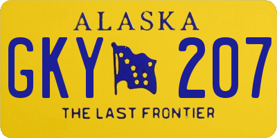 AK license plate GKY207