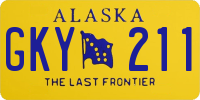 AK license plate GKY211