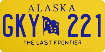 AK license plate GKY221