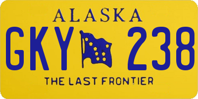 AK license plate GKY238