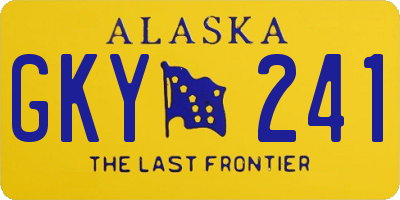 AK license plate GKY241
