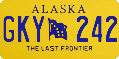 AK license plate GKY242