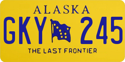 AK license plate GKY245