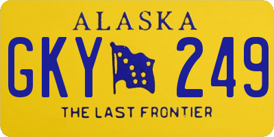 AK license plate GKY249