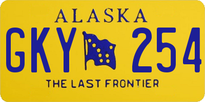 AK license plate GKY254