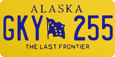 AK license plate GKY255