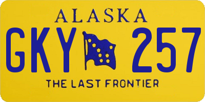 AK license plate GKY257