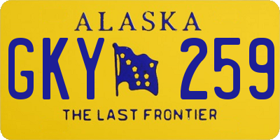 AK license plate GKY259