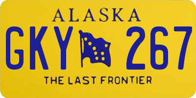 AK license plate GKY267