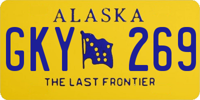 AK license plate GKY269